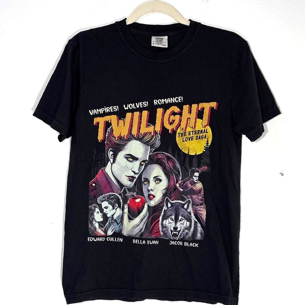 Comfort Colors Twilight Edward Bella Jacob‎ Graphic T Shirt Small Wolves Vampire